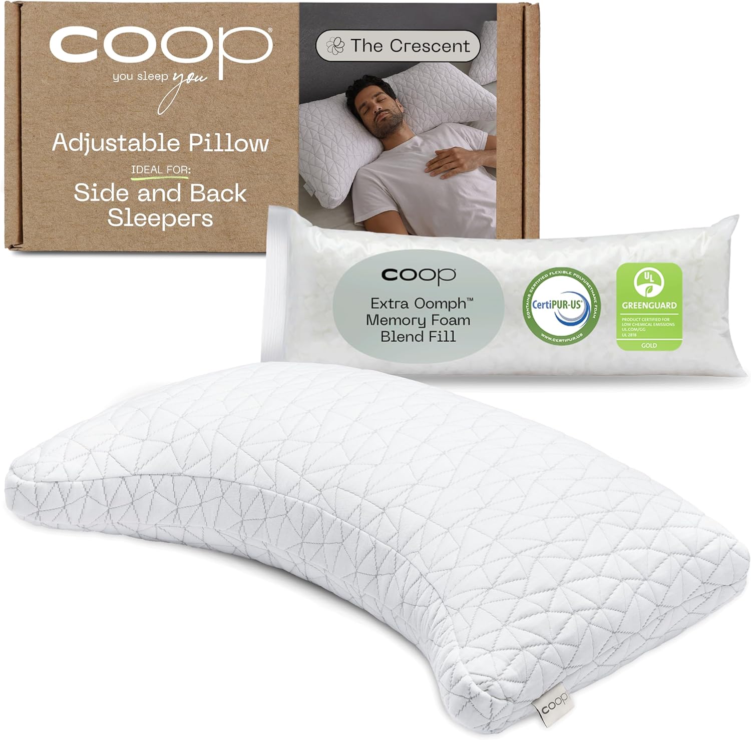 Bed Pillows for Shoulder, Neck & Head Support.